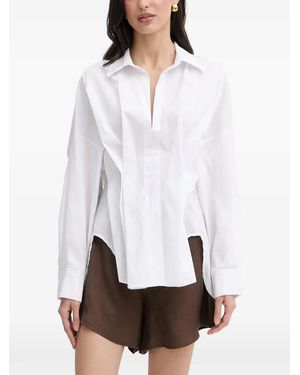 Haveone Chemise Plissée À Taille Élastiquée - White