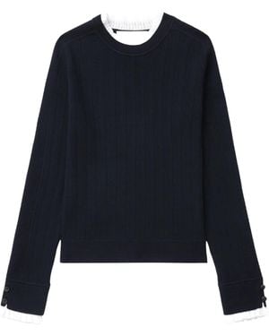 3.1 Phillip Lim Jersey Fluid de canalé - Azul