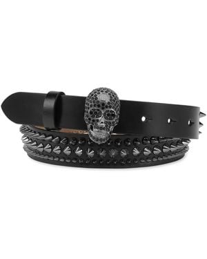 Philipp Plein Skull Belt - White