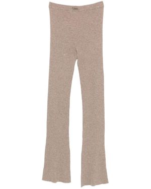 Pinko Pantaloni Svasati A Coste - Neutro