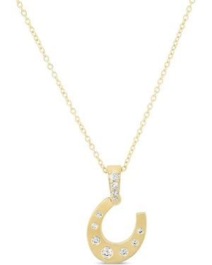 Jennifer Meyer Horseshoe Diamond Necklace - Metallic