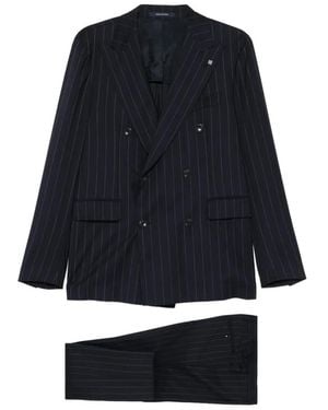 Tagliatore Pinstripe Suit - Blue