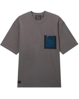 Alpha Industries Pocket-Detail Cotton T-Shirt - Grey