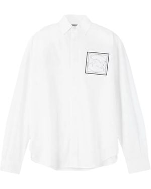 Jacquemus Le Simon Ml Hemd Mit Grafischem Print - Weiß