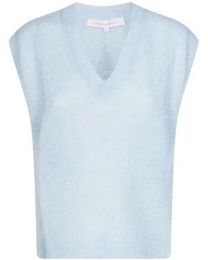 ABSOLUT CASHMERE V-Neck Cashmere Top - Blue
