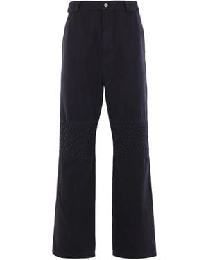 NAMACHEKO Pantalon En Coton À Design Tressé - Bleu