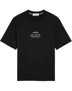 Stone Island Logo-Print T-Shirt - Black