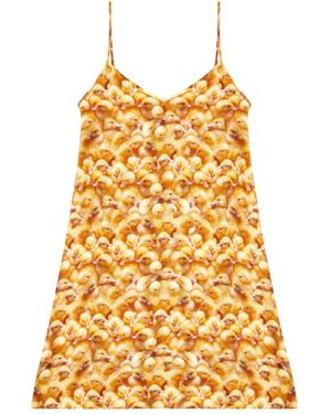 DIESEL Midi D-Ulcet Print Dress - Yellow