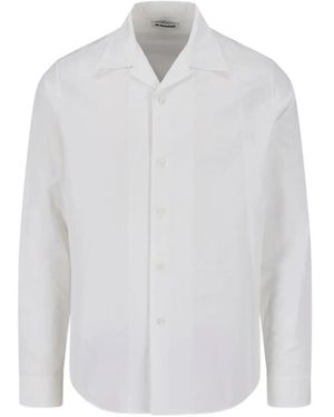 Jil Sander Spread-Collar Button-Up Shirt - White
