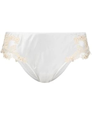 La Perla Bragas Con Bordado Floral - Blanco