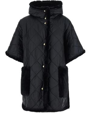 Moncler Reversible Hooded Cape - Black
