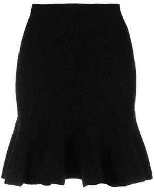 Jil Sander High-Waisted Flared Midi Skirt - Black