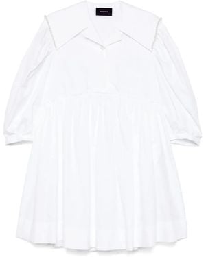 Simone Rocha Beaded Sailor-Collar Mini Dress - White