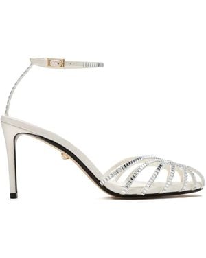 サンダル・ミュール Alevi MILANO 'Jackie' sandals Satin Sandal with Baguette Crystals – Alevì Milano