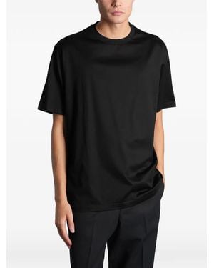 Low Brand B240 Rose-Embroidered T-Shirt - Black