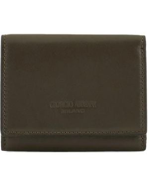 Giorgio Armani Embossed-Logo Cardholder - Brown