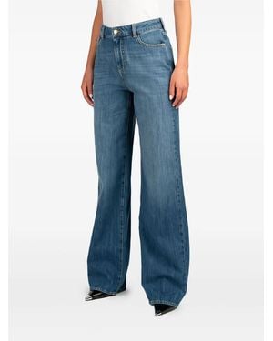 Emporio Armani Logo-Plaque Jeans - Blue