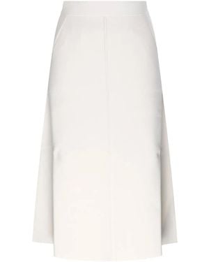 Max Mara Falda con dobladillo asimétrico - Blanco