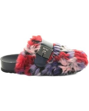 Scholl Alaska バックル ミュール - レッド