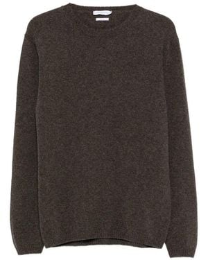 Daniele Fiesoli Crew-Neck Wool Jumper - Brown