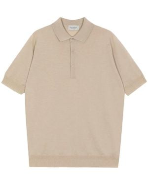 John Smedley Short-Sleeved Merino-Wool Polo Shirt - Natural