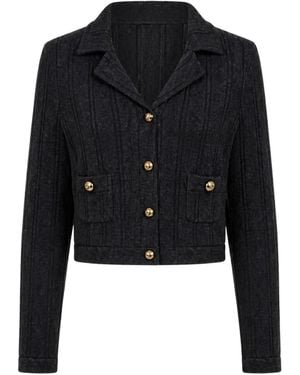 Hevron Nanette Cardigan Aus Pointelle-Strick - Schwarz