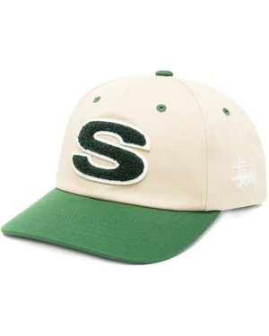 Stussy Logo-Patch Baseball Cap - Green