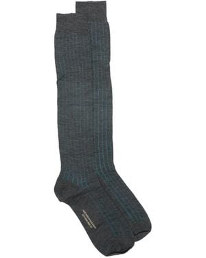 Alto Milano Gestreifte Socken - Schwarz