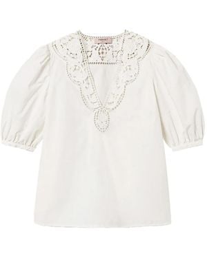 Twinset Broderie-Anglaise Blouse - White