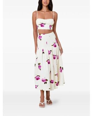 Nicholas Jordana Pleated-Waist Skirt - White