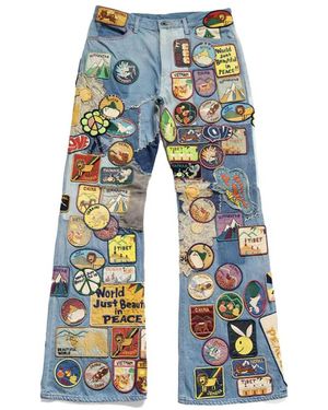 Kapital 5P Rat Flare Jean - Blue