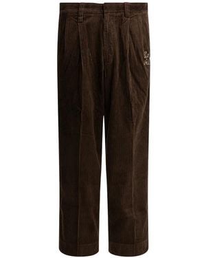 Human Made Corduroy Embroidered Trousers - Brown