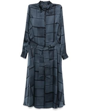 Kiton Silk Maxi Dress - Blue