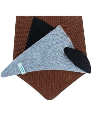Favorite People Bus Stop Color-Block Triangle Scarf - Blue