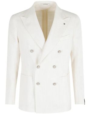 Tagliatore Double-Breasted Blazer - White