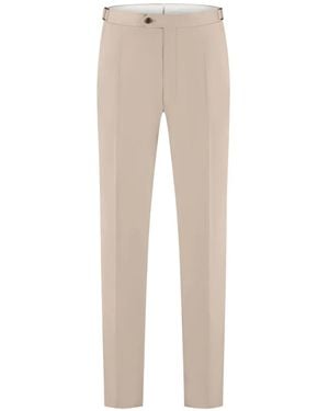 Corneliani Pressed-Crease Tailored Pants - Natural