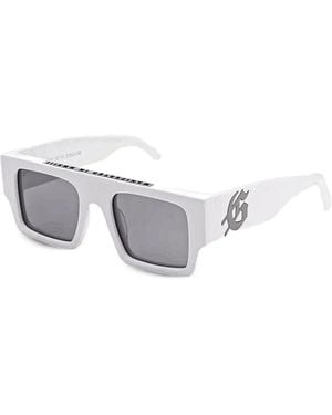 Godspeed Og Logo-Plaque Square-Frame Sunglasses - White