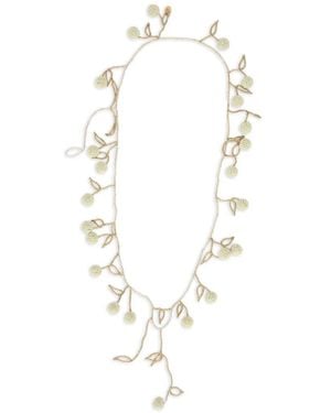 Red(V) Collier À Perles - White