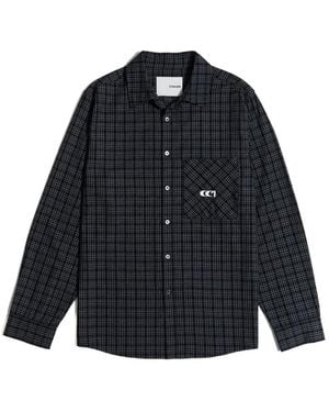 CIARAN Cc1 Grid Check Shirt - Blue