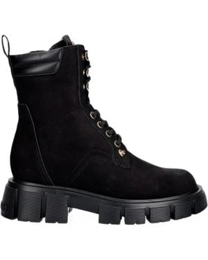 Love Moschino Lace-Up Chunky-Sole Boots - Black