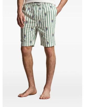 Polo Ralph Lauren Polo Bear Striped Shorts - Green