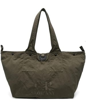 C.P. Company Shopper Met Geborduurd Logo - Zwart