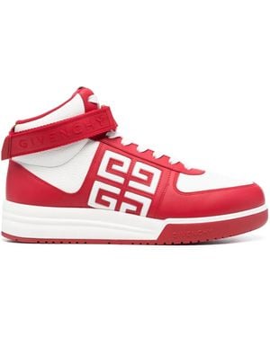 Givenchy Baskets Montantes À Logo - Rouge