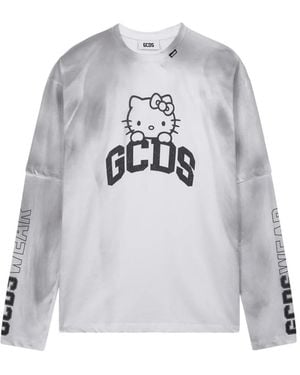 Gcds X Hello Kitty Long-Sleeved Cotton T-Shirt - White