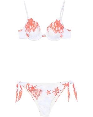 Mazzei Starfish-Print Side-Tie Bikini - White