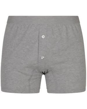 Comme des Garçons Boxer Boutonné Sur Le Devant - Grey