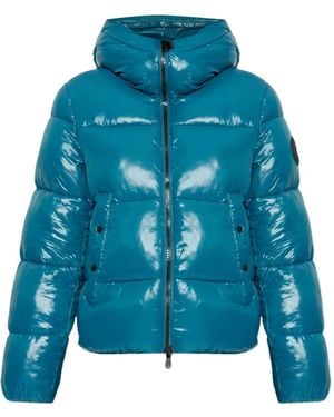 Save The Duck Biddy Hooded Puffer Jacket - Blue