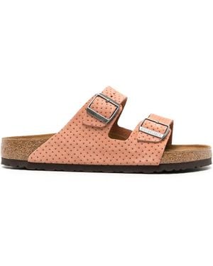 Birkenstock Perforierte Arizona Wildledersandalen - Pink