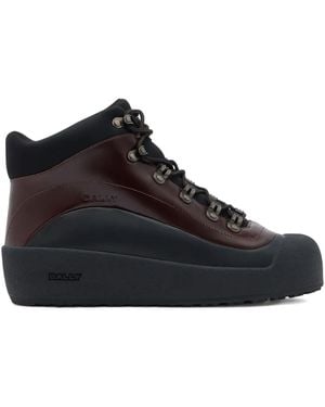 Bally Curling Padded-Collar Boots - Black