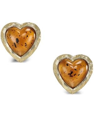 Anabela Chan Amber Heart Earrings - Metallic